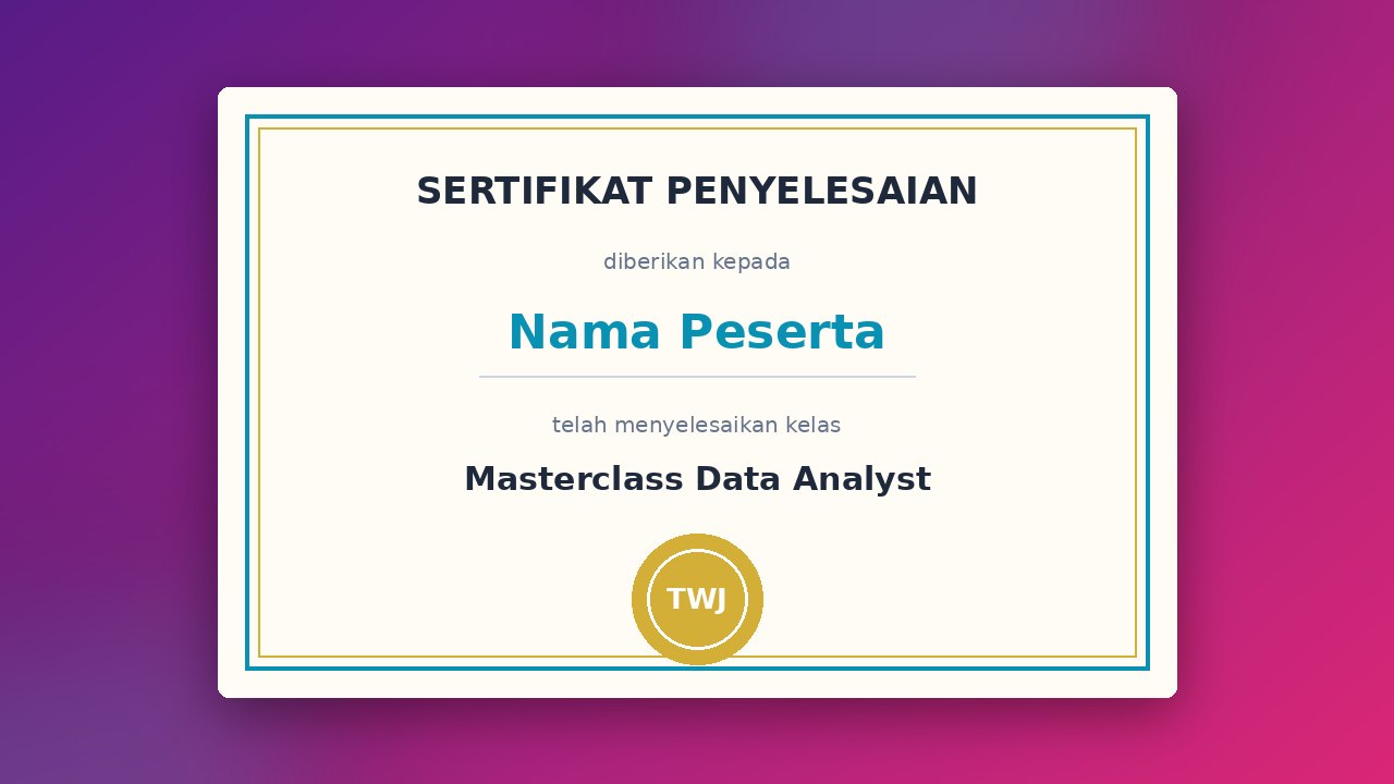 Masterclass Data Analyst