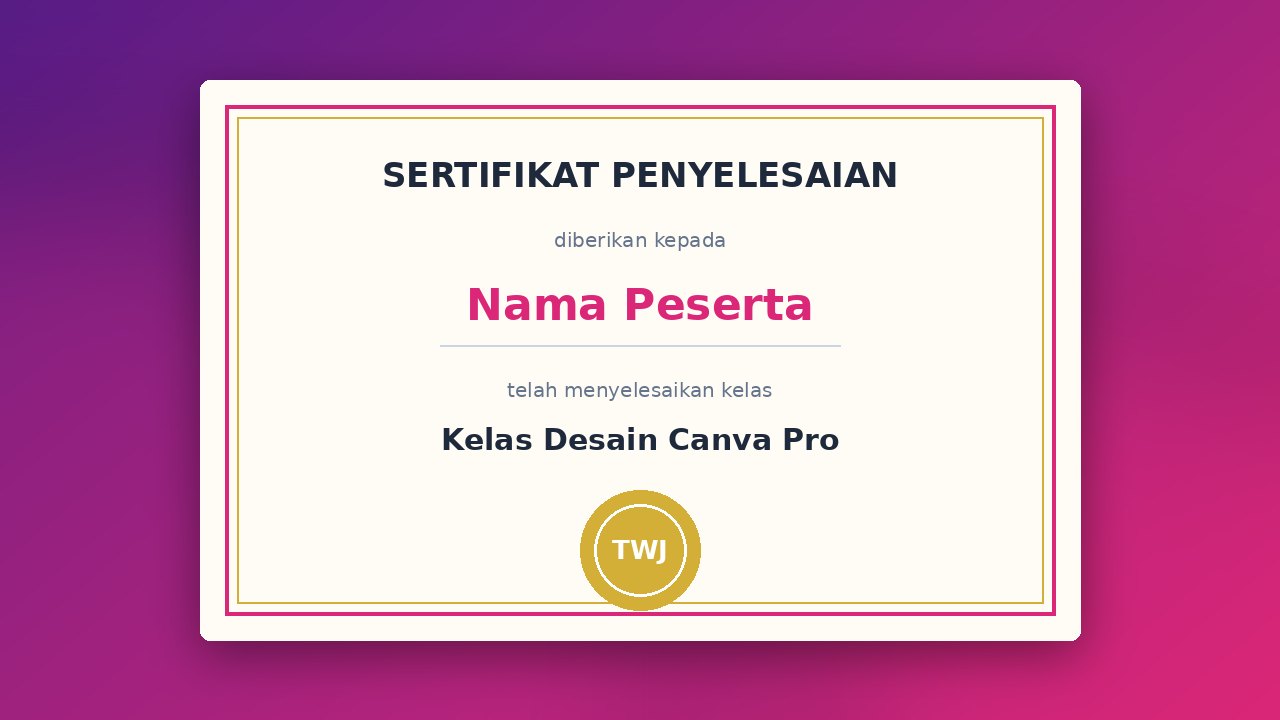 Kelas Desain Canva Pro