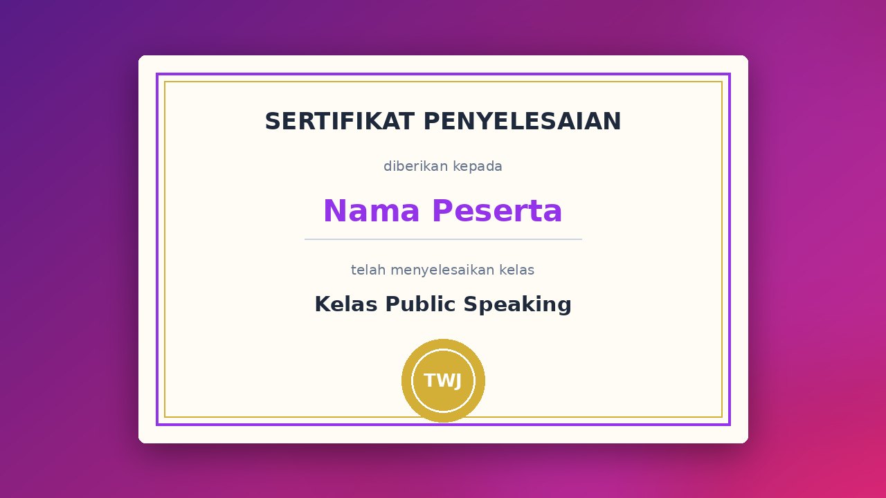 Kelas Public Speaking