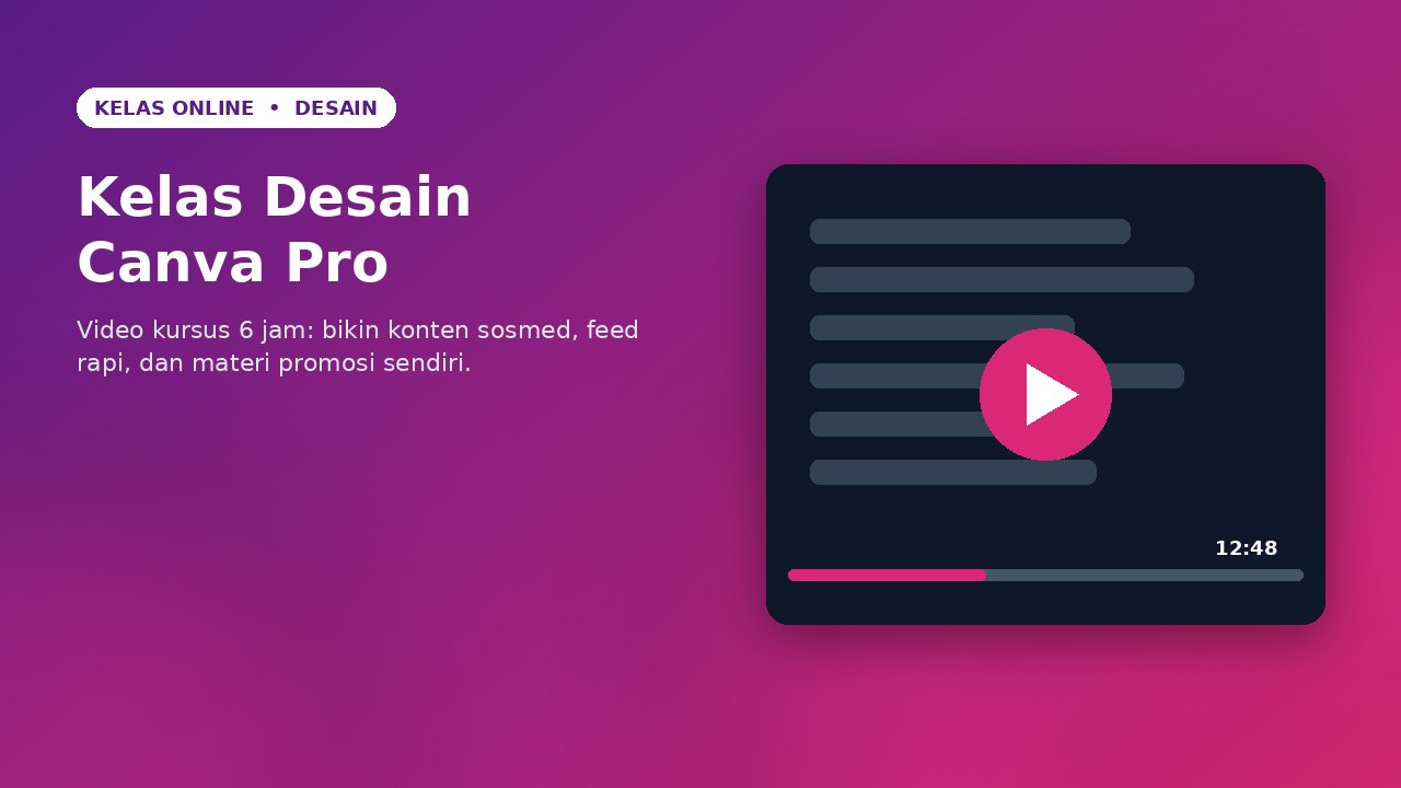 Kelas Desain Canva Pro