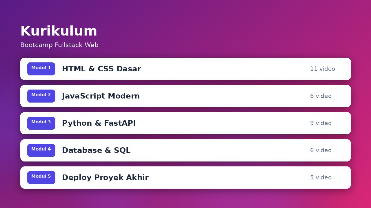 Bootcamp Fullstack Web — 2